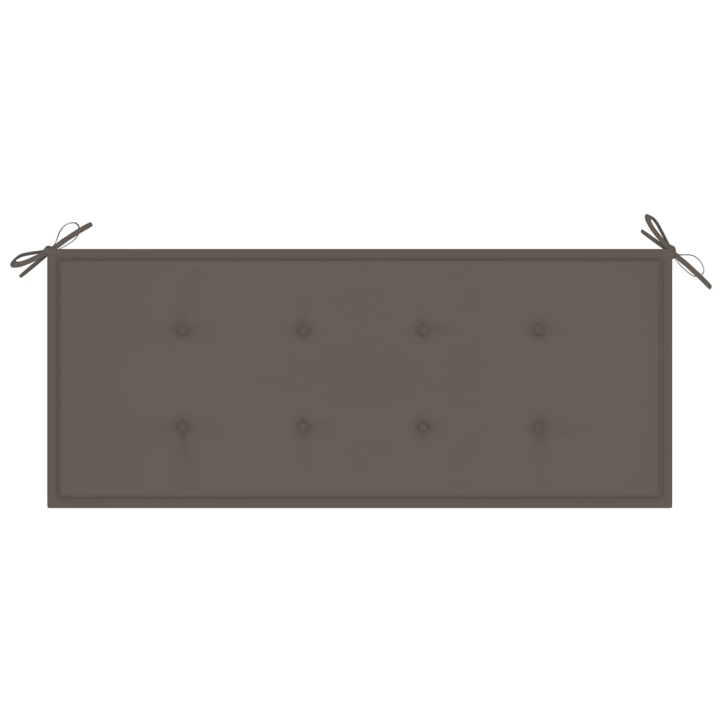 Tuinbank Met Kussen 20 Cm Bamboe 120 x 50 x 4 cm Taupe