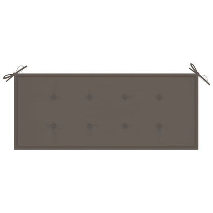 Tuinbank Met Kussen 20 Cm Bamboe 120 x 50 x 4 cm Taupe