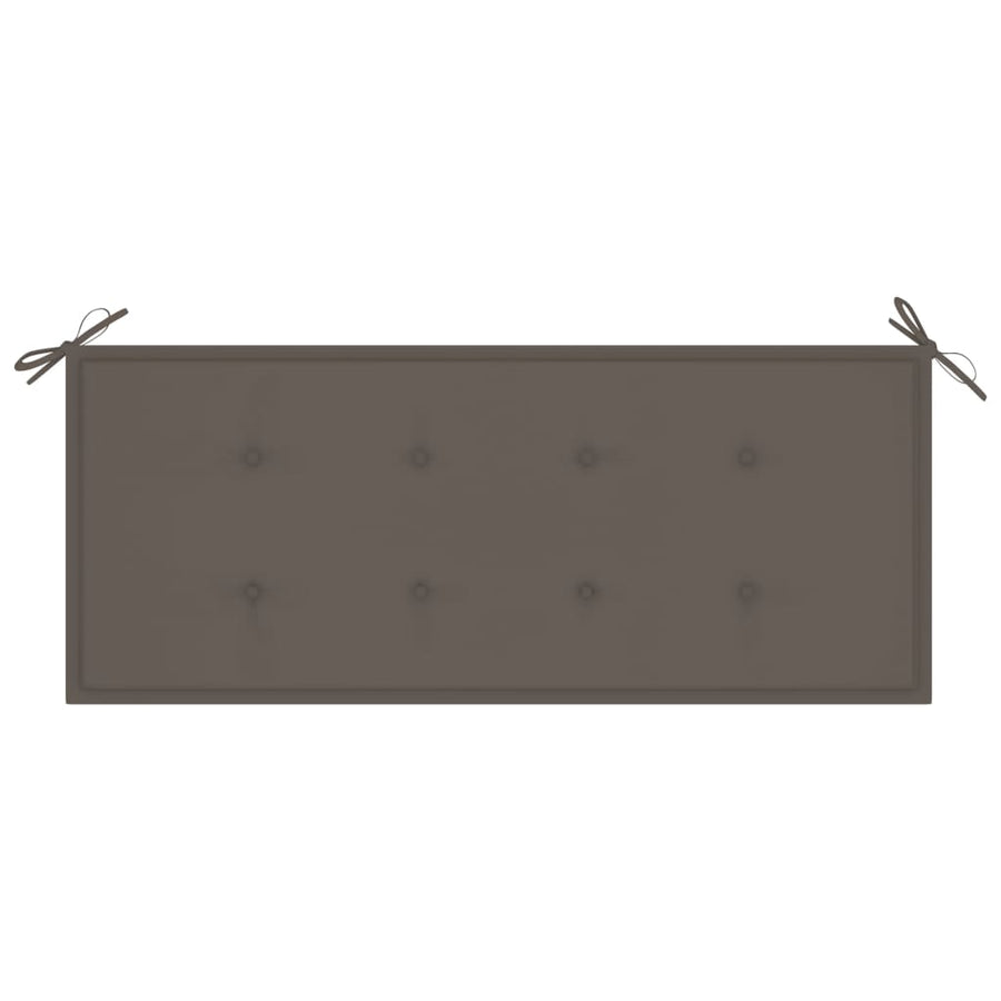 Tuinbank Met Kussen 20 Cm Bamboe 120 x 50 x 4 cm Taupe