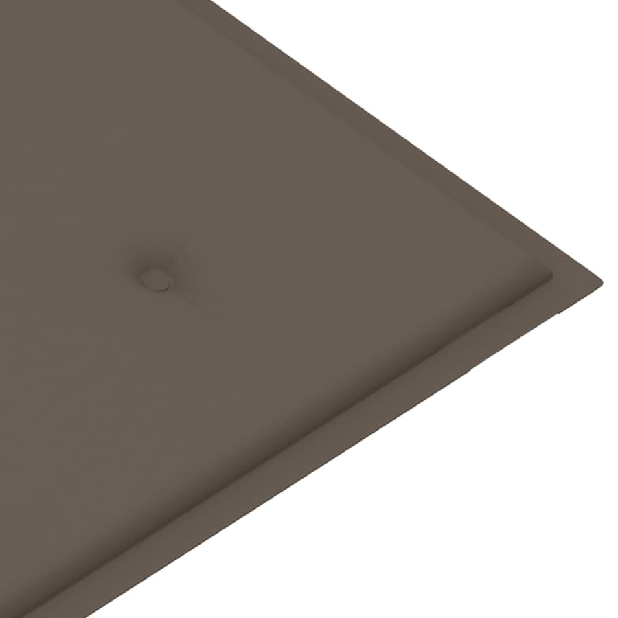 Tuinbank Met Kussen 20 Cm Bamboe 120 x 50 x 4 cm Taupe