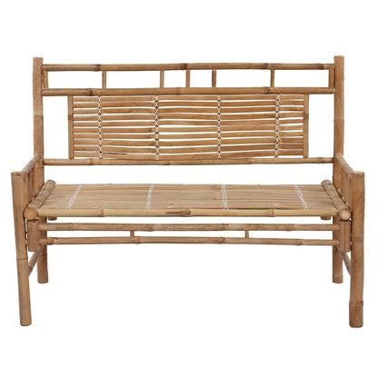Tuinbank Met Kussen 20 Cm Bamboe 120 x 50 x 4 cm koningsblauw