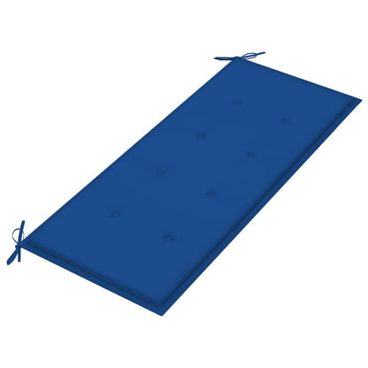 Tuinbank Met Kussen 20 Cm Bamboe 120 x 50 x 4 cm koningsblauw