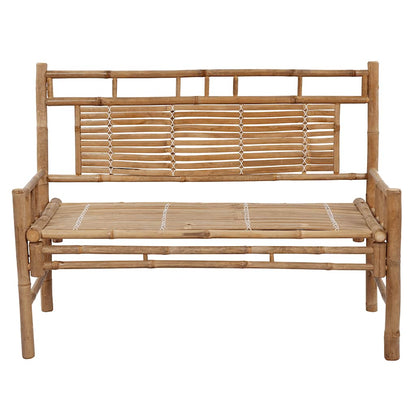 Tuinbank Met Kussen 120 Cm Bamboe Heldergroen 2