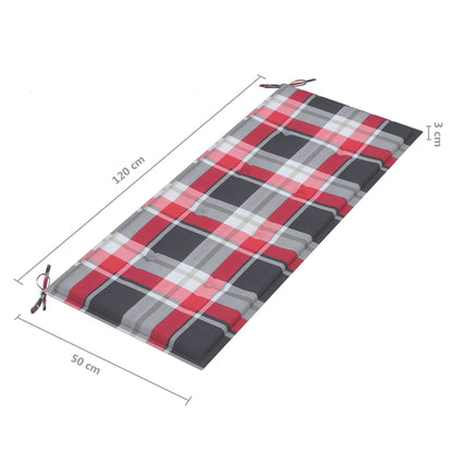 Tuinbank Met Kussen 120 Cm Bamboe 120 x 50 x 4 cm
