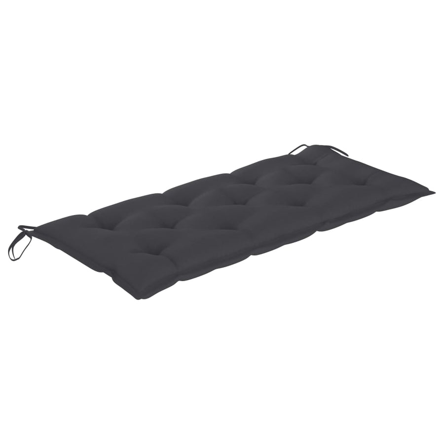 Tuinbank Met Kussen 20 Cm Bamboe 120 x 50 x 7 cm Antraciet