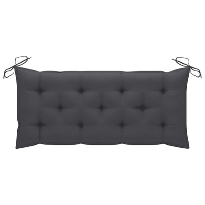 Tuinbank Met Kussen 20 Cm Bamboe 120 x 50 x 7 cm Antraciet