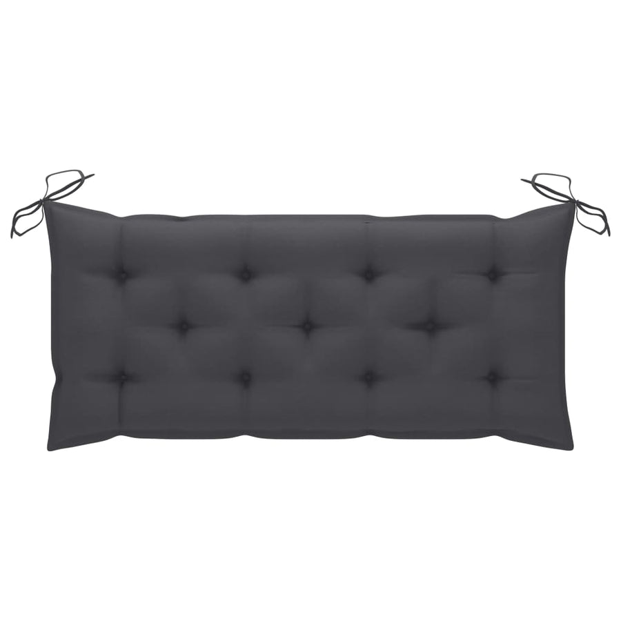 Tuinbank Met Kussen 20 Cm Bamboe 120 x 50 x 7 cm Antraciet