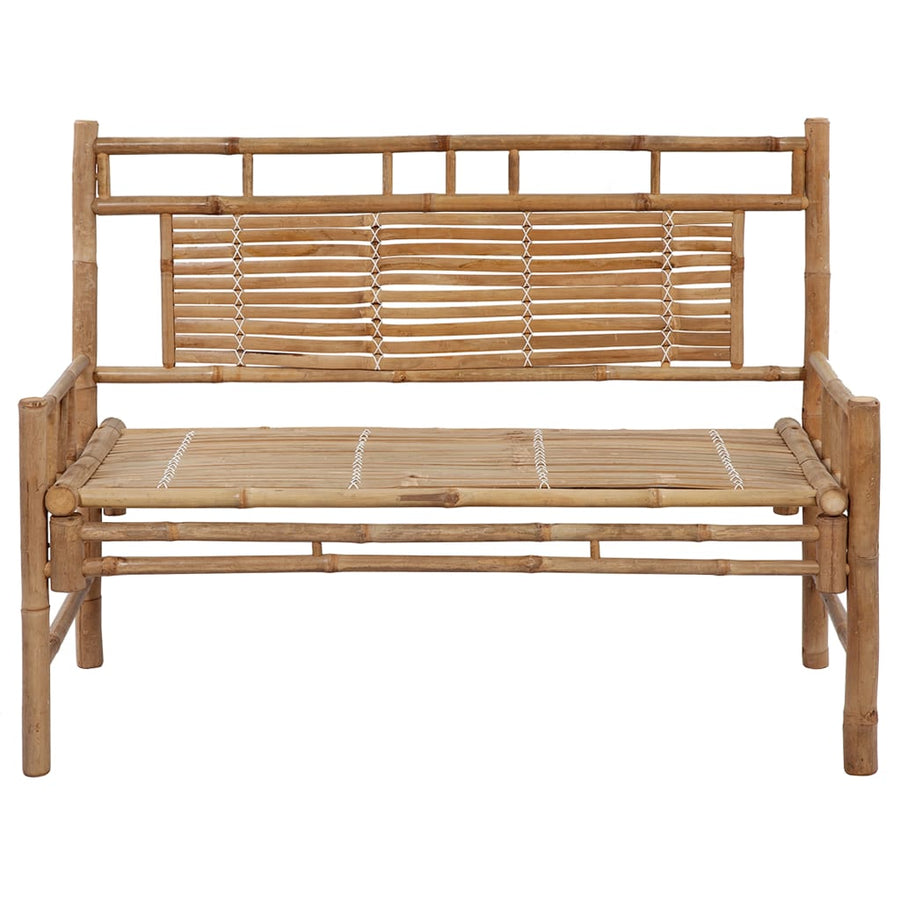 Tuinbank Met Kussen 20 Cm Bamboe 120 x 50 x 7 cm Grijs