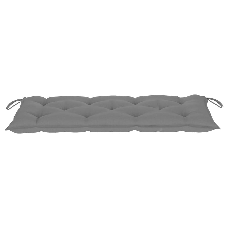 Tuinbank Met Kussen 20 Cm Bamboe 120 x 50 x 7 cm Grijs
