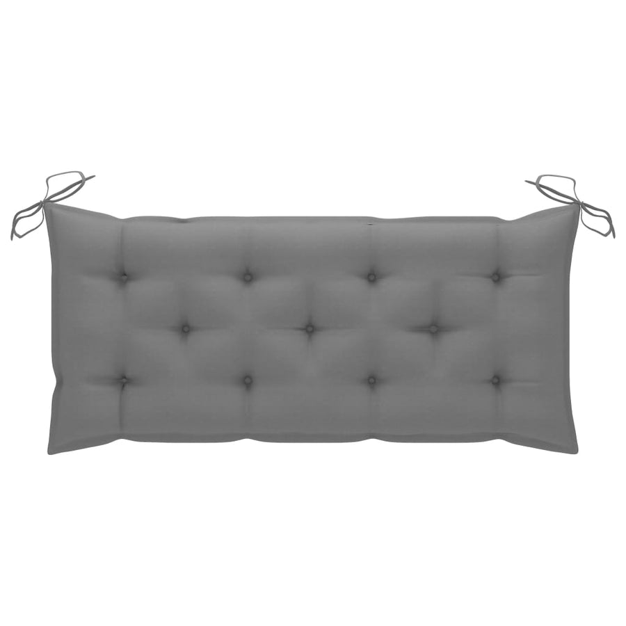 Tuinbank Met Kussen 20 Cm Bamboe 120 x 50 x 7 cm Grijs