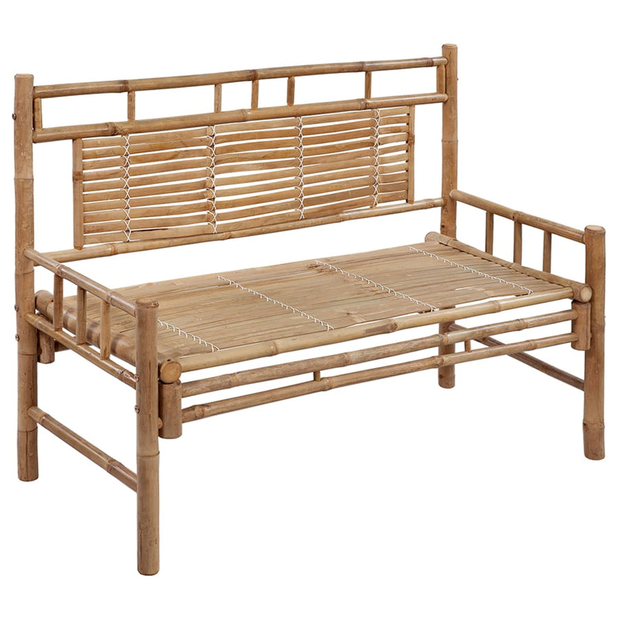 Tuinbank Met Kussen 20 Cm Bamboe 120 x 50 x 7 cm Beige