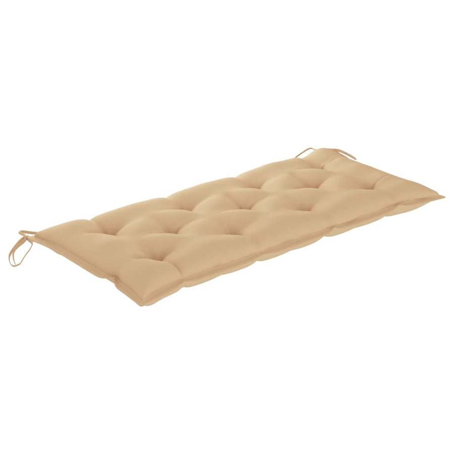 Tuinbank Met Kussen 20 Cm Bamboe 120 x 50 x 7 cm Beige