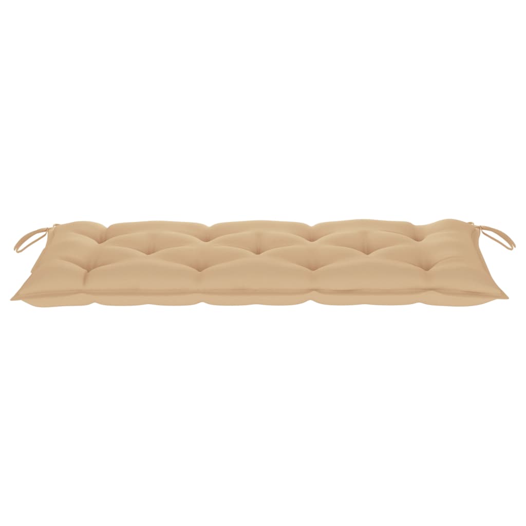 Tuinbank Met Kussen 20 Cm Bamboe 120 x 50 x 7 cm Beige