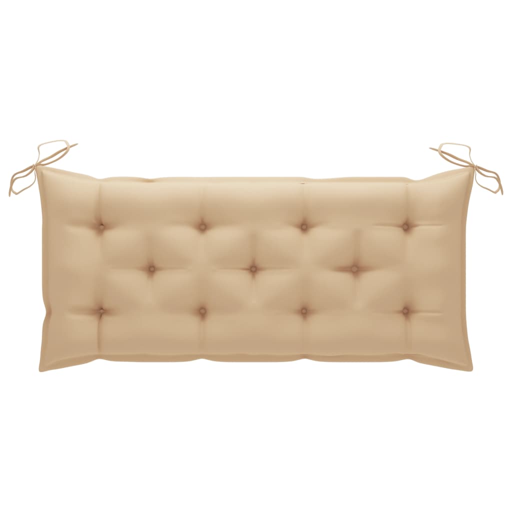 Tuinbank Met Kussen 20 Cm Bamboe 120 x 50 x 7 cm Beige