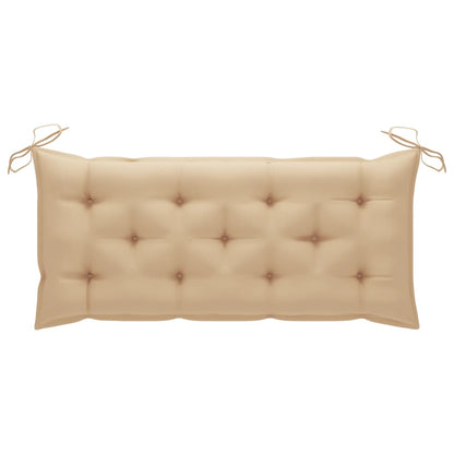 Tuinbank Met Kussen 20 Cm Bamboe 120 x 50 x 7 cm Beige