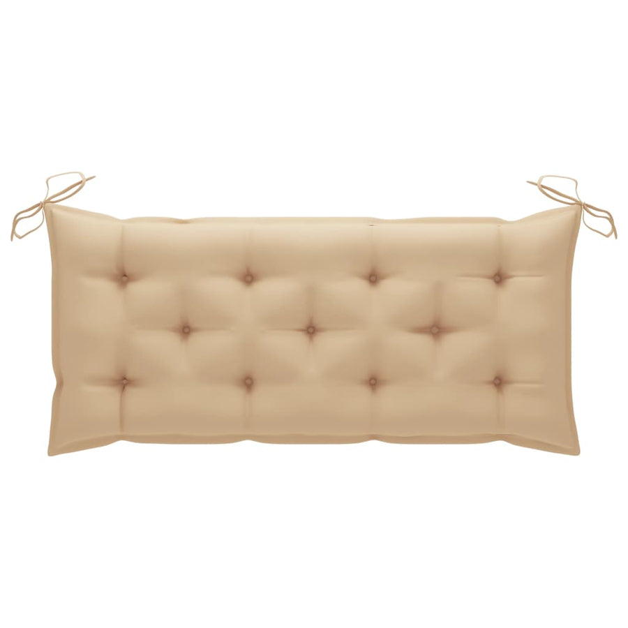 Tuinbank Met Kussen 20 Cm Bamboe 120 x 50 x 7 cm Beige