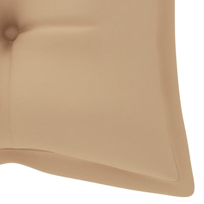 Tuinbank Met Kussen 20 Cm Bamboe 120 x 50 x 7 cm Beige