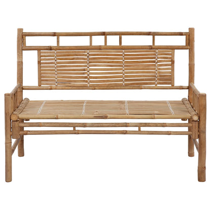 Tuinbank Met Kussen 20 Cm Bamboe 120 x 50 x 7 cm Groen
