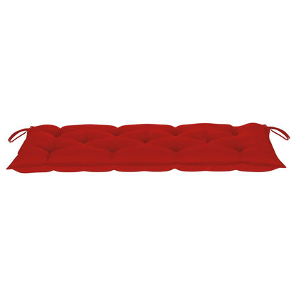 Tuinbank Met Kussen 20 Cm Bamboe 120 x 50 x 7 cm Rood
