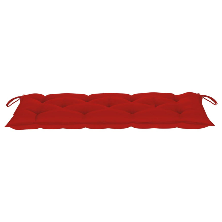 Tuinbank Met Kussen 20 Cm Bamboe 120 x 50 x 7 cm Rood