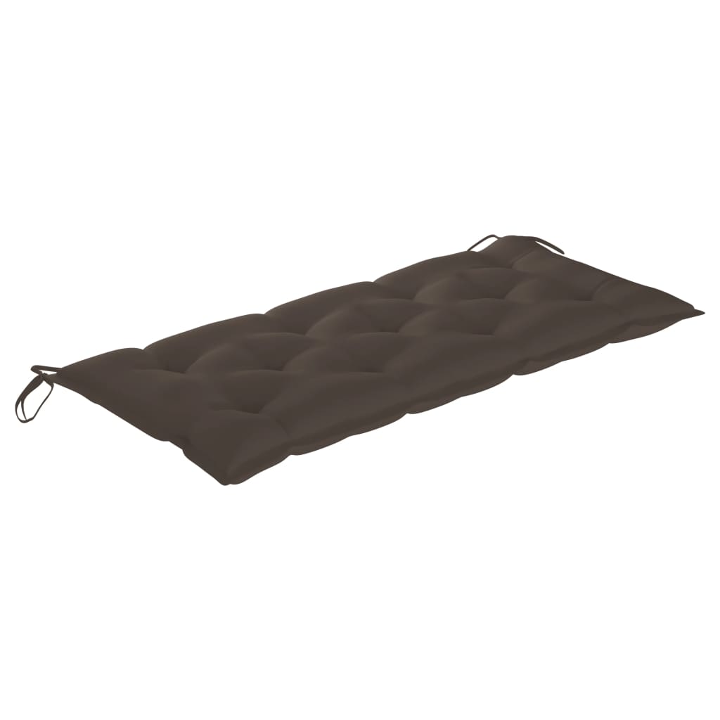 Tuinbank Met Kussen 120 Cm Bamboe Taupe 120 x 50 x 7 cm