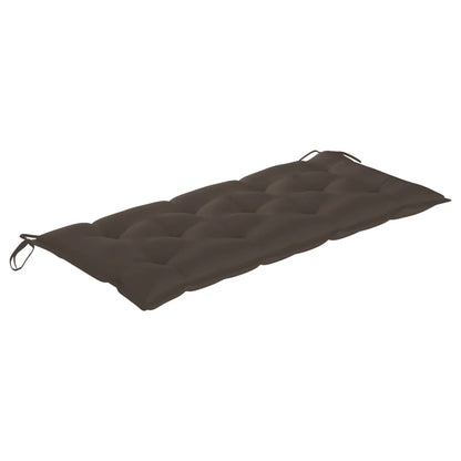 Tuinbank Met Kussen 120 Cm Bamboe Taupe 120 x 50 x 7 cm
