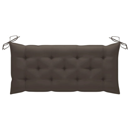 Tuinbank Met Kussen 120 Cm Bamboe Taupe 120 x 50 x 7 cm