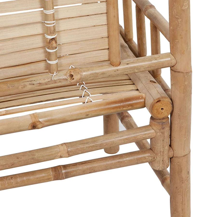 Tuinbank Met Kussen 20 Cm Bamboe 120 x 50 x 7 cm Blauw