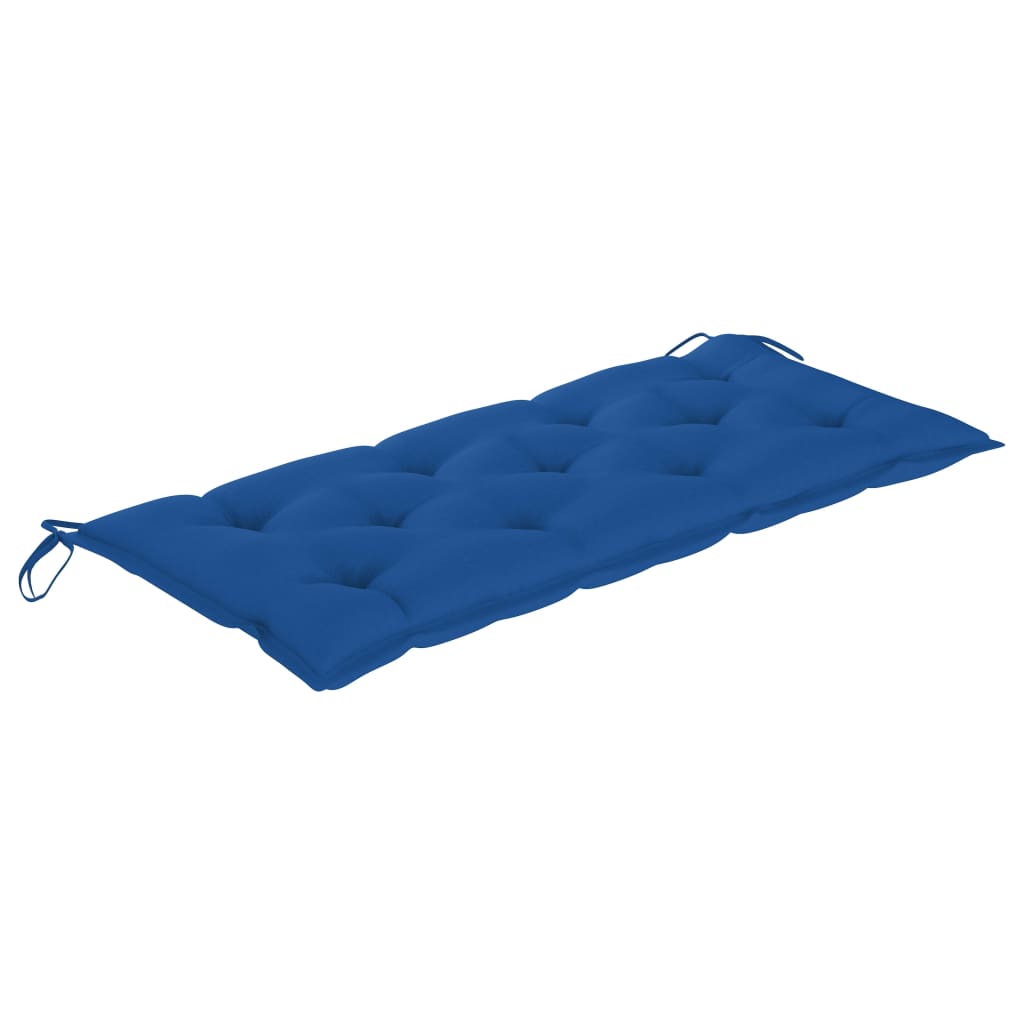 Tuinbank Met Kussen 20 Cm Bamboe 120 x 50 x 7 cm Blauw