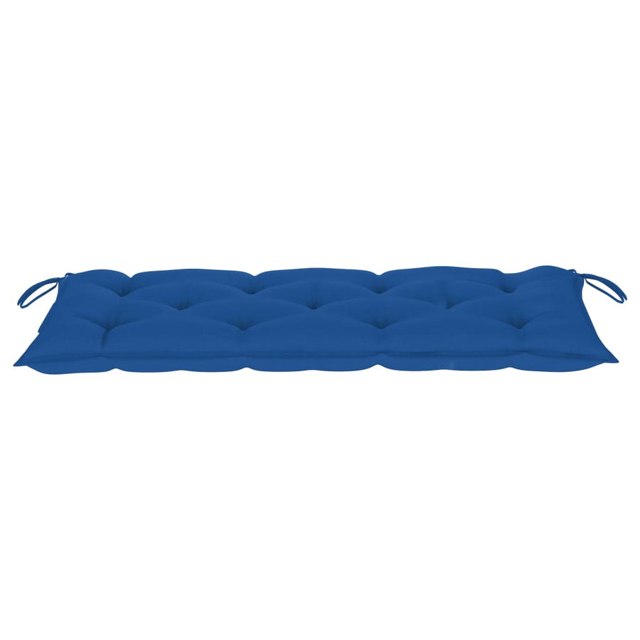 Tuinbank Met Kussen 20 Cm Bamboe 120 x 50 x 7 cm Blauw