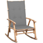 Rocking chair with bamboo cushion