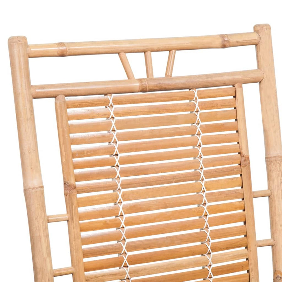 Schommelstoel Met Kussen Bamboe Blauw