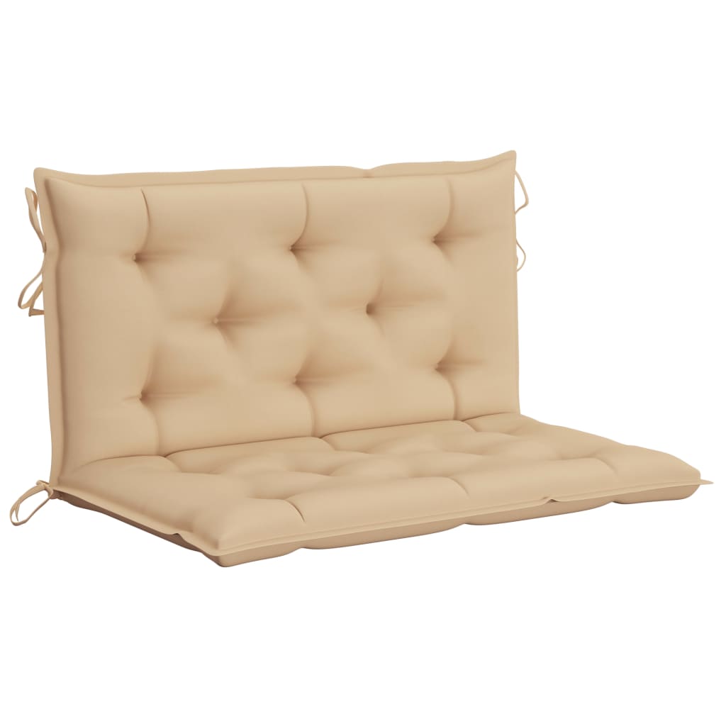 Schommelbank 2-Zits Met Palmbladeren En Kussen 202 Cm Bamboe Beige