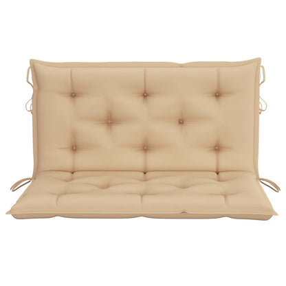 Schommelbank 2-Zits Met Palmbladeren En Kussen 202 Cm Bamboe Beige