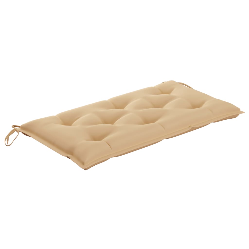Schommelbank 2-Zits Met Palmbladeren En Kussen 202 Cm Bamboe Beige
