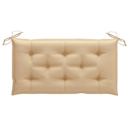 Schommelbank 2-Zits Met Palmbladeren En Kussen 202 Cm Bamboe Beige