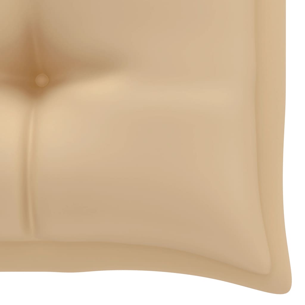 Schommelbank 2-Zits Met Palmbladeren En Kussen 202 Cm Bamboe Beige
