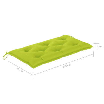 Schommelbank 2-Zits Met Palmbladeren En Kussen 202 Cm Bamboe Heldergroen