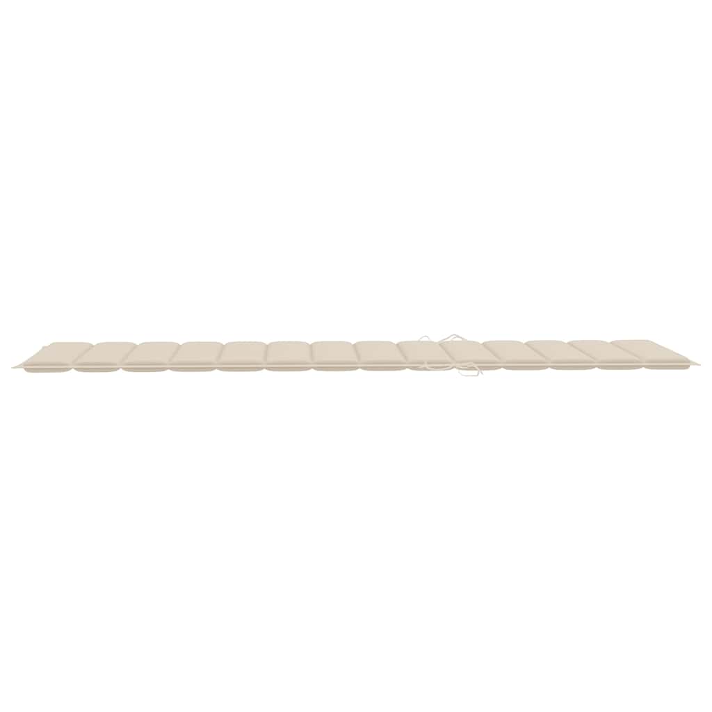 Ligbed 2-Persoons Met Kussens Bamboe Beige