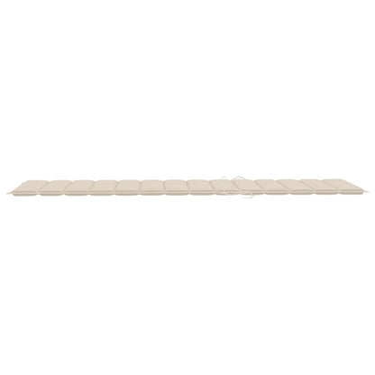 Ligbed 2-Persoons Met Kussens Bamboe Beige