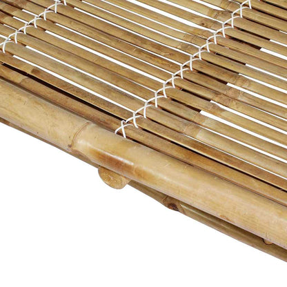 Ligbed 2-Persoons Met Kussens Bamboe Beige