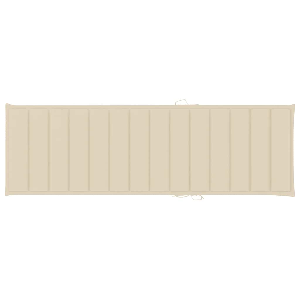 Ligbed 2-Persoons Met Kussens Bamboe Beige