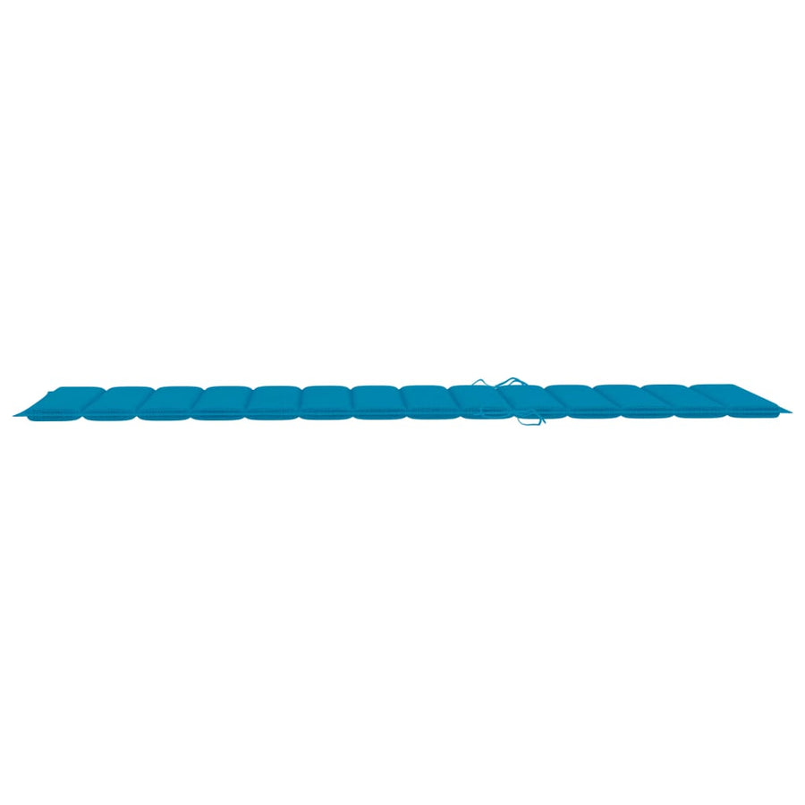 Ligbed 2-Persoons Met Kussens Bamboe Blauw