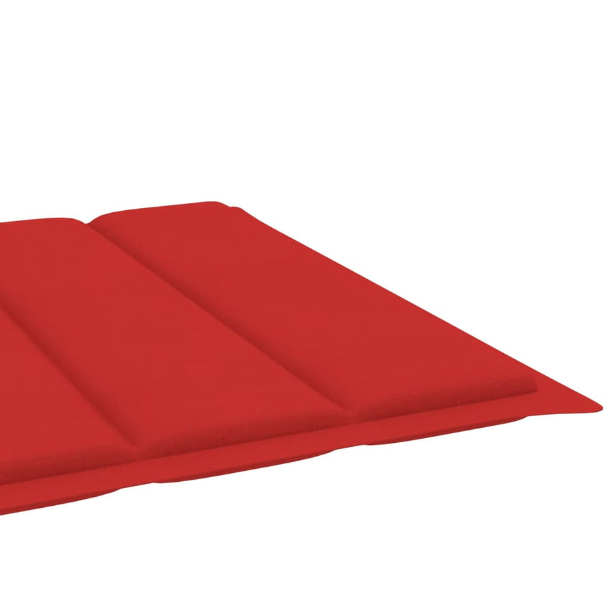 Ligbed 2-Persoons Met Kussens Bamboe Rood
