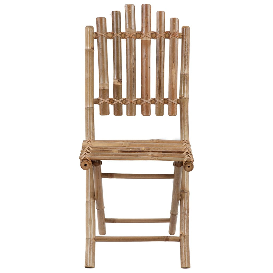 -Delige Tuinset Inklapbaar Met Kussens Bamboe 40 x 40 x 3 cm Antraciet