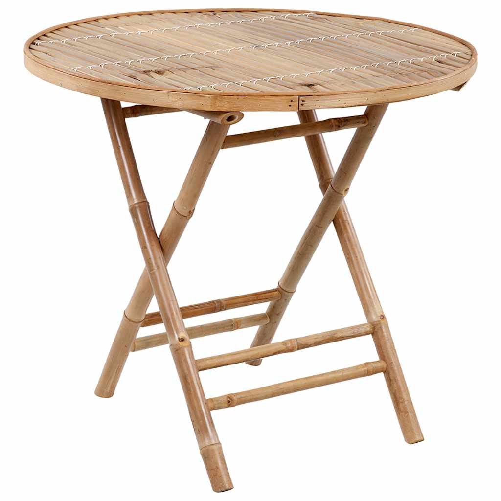 5-Delige Tuinset Inklapbaar Met Kussens Bamboe 40 x 40 x 4 cm