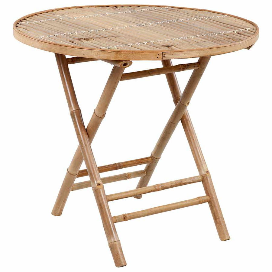 5-Delige Tuinset Inklapbaar Met Kussens Bamboe 40 x 40 x 4 cm