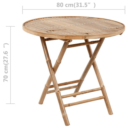 -Delige Tuinset Inklapbaar Met Kussens Bamboe 40 x 40 x 7 cm Blauw