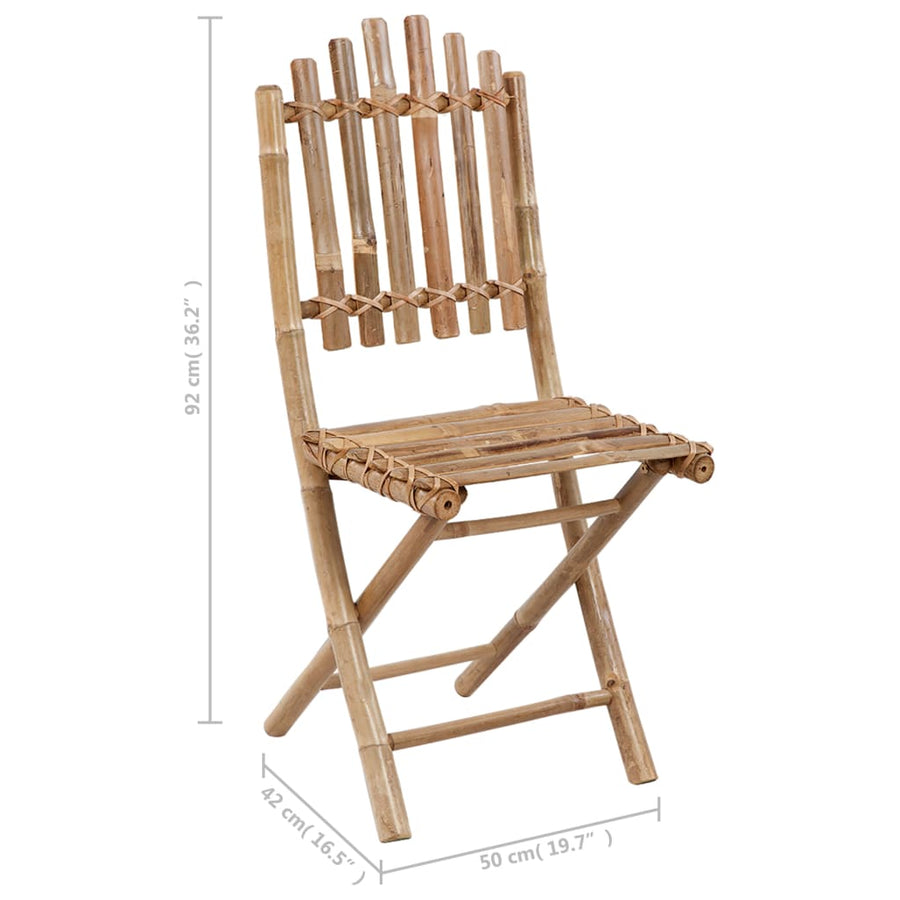Tuinstoelen Inklapbaar Met Kussens Bamboe Antraciet 40 x 40 x 7 cm