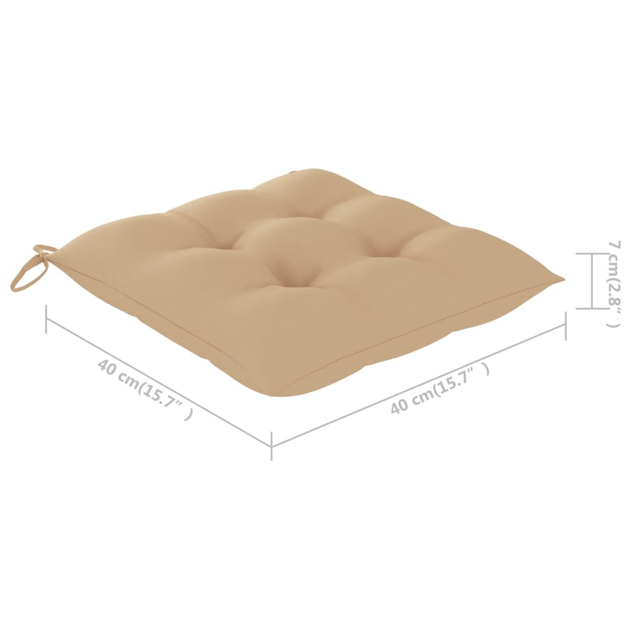 Tuinstoelen Inklapbaar Met Kussens Bamboe Beige 1
